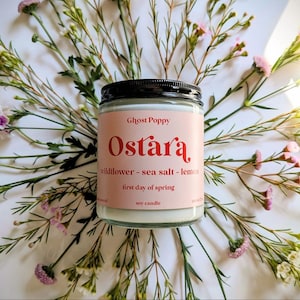 Ostara Candle, First day of Spring Ritual Candle, Ostara Goddess, Spring Equinox, Wheel of the Year, Pagan Holiday, Spring Goddess, witchy