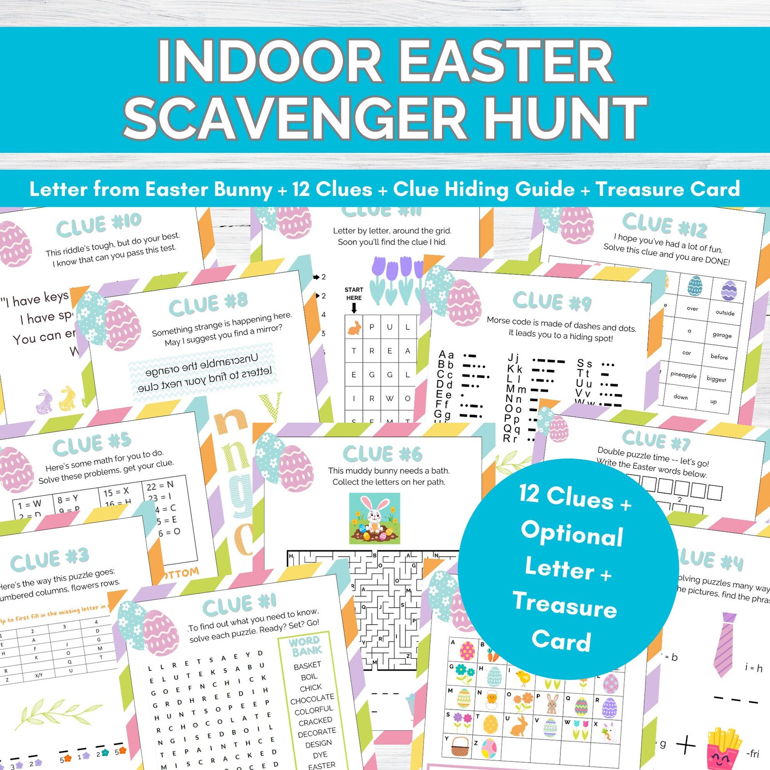 Easter Scavenger Hunt for Older Kids, Easter Treasure Hunt Teens ...