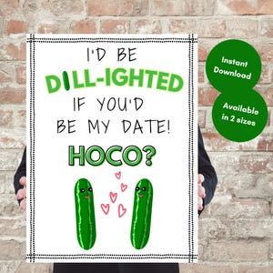 HOCO Proposal Poster, Homecoming Proposal Idea, HOCO Proposal Idea, Pickle HOCO Proposal, Homecoming Proposal Pickle