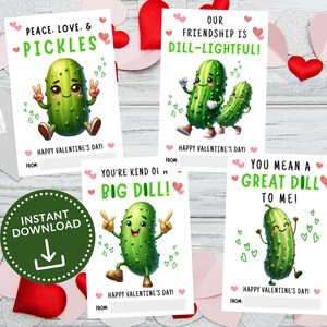Pickle Valentines, Cartão de Pickle Valentine para Imprimir, Pickle Valentines para Crianças, Kids Valentines, Valentines para Troca em Sala de Aula