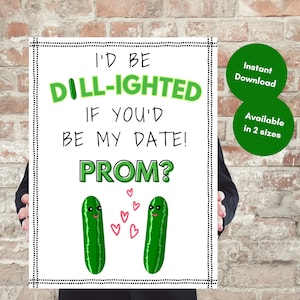 Prom Proposal Sign, Promposal Sign, Prom Proposal Poster, Promposal Poster, Promposal Idea, Prom Proposal Pickle, Promposal Pickle