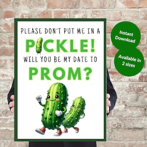 Prom Proposal Sign, Promposal Sign, Prom Proposal Poster, Promposal Poster, Promposal Idea, Prom Proposal Pickle, Promposal Pickle