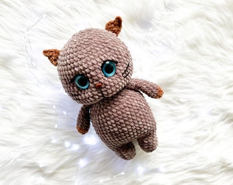Coco Kitty crochet handmade snuggle plushie cute cat gift idea for birthday or baby shower