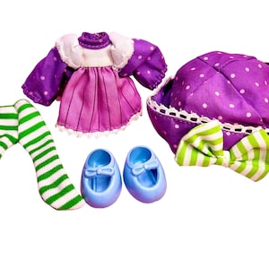 Complete Outfit for 1980s Plum Pudding Strawberry Shortcake Doll Excellent Condition