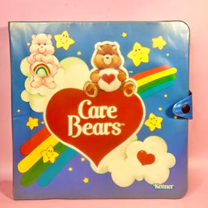 Vintage 1980s Care Bears Case for Mini Figurines