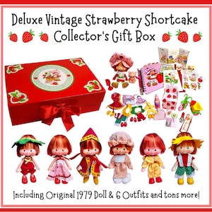 Vintage 1979 Strawberry Shortcake Collector&#39;s Gift Box: Mint Doll, Outfits & Accessories