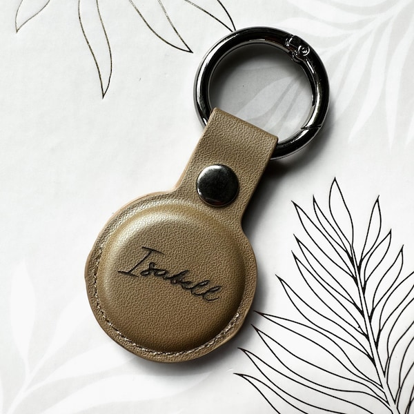 Airtag case - leather look - personalized - Apple - Airtag keychain - case - Mother's Day - Mother's Day gift