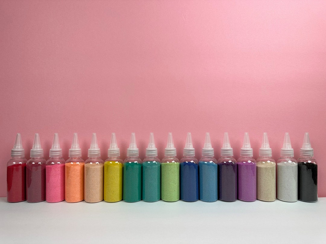 ENTIRE SET Rainbow Sand Art Set DIY Arts and Crafts Sand Colored Craft