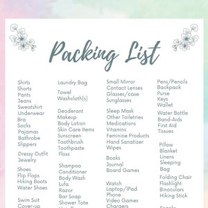 Women&#39;s Vacation Packing List