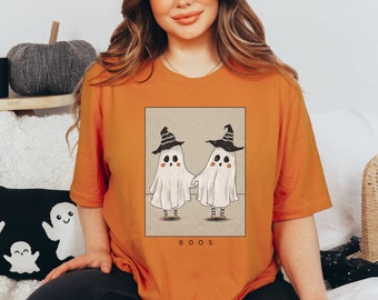 Halloween Cute Ghost T Shirt for Halloween Family Shirt Vintage Ghost Halloween Shirt Vintage Halloween Ghost Tee Cute Halloween Lovers