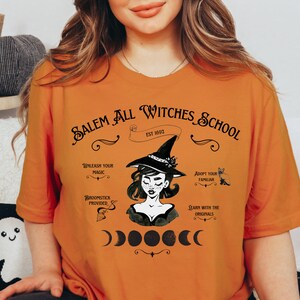 Halloween Witch Salem T Shirt Witches Salem School Tee Witchy Clothing Halloween Costume Witchcraft Salem Witch Trial Pretty Witch Shirt