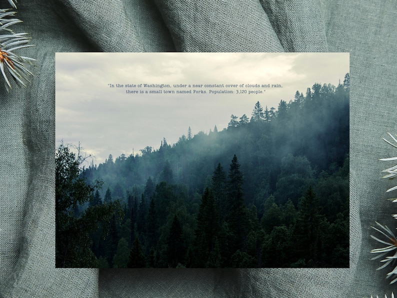 Twilight Forks Digital Print Gift for Twilight Lovers Picture Frame Cuadro Crepusculo Twilight Forks Movie Quote Twilight Gift New Moon Vibe image 2