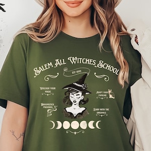 Halloween Witch Salem Shirt Witches Salem School Trip Witchy Clothing Halloween Witching Hour Witchcraft Salem Witch Trial Pretty Witch Tee