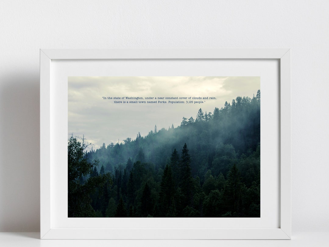 Twilight Forks Digital Print Gift for Twilight Lovers Picture Frame