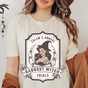Halloween Witch Salem Retro Shirt Witches Salem Trip Witchy Clothing Vintage Halloween Witchcraft Salem Witch Trial Pretty Witch Bestseller