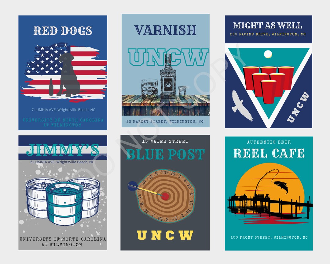 UNCW Wilmington Wilmy Seahawks Sea Hawks University of NC Etsy