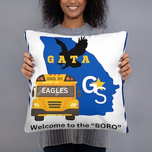 Gata Pillow, Dorm Decor, GSU, Georgia Southern