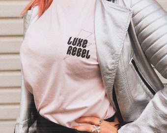 Pink Organic Cotton T-shirt //  Slogan Tee, Lightning bolt, Organic cotton t-shirt, Gifts for her,