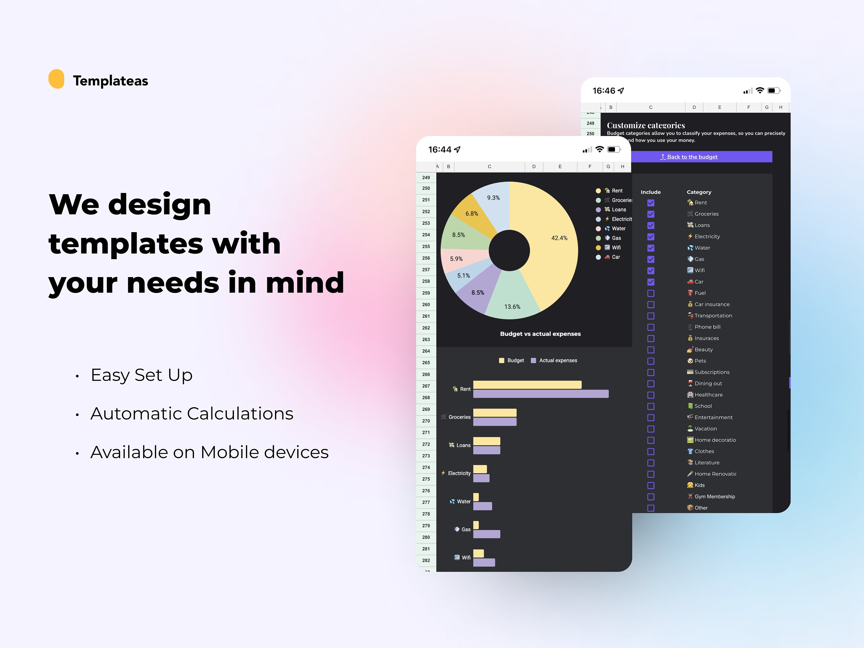 Monthly Budget Template for Google Sheets Dark Theme Budget - Etsy