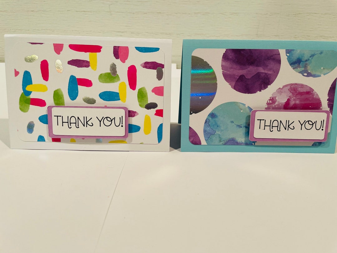 Thank You Cards-6 Pack Assorted-confetti - Etsy