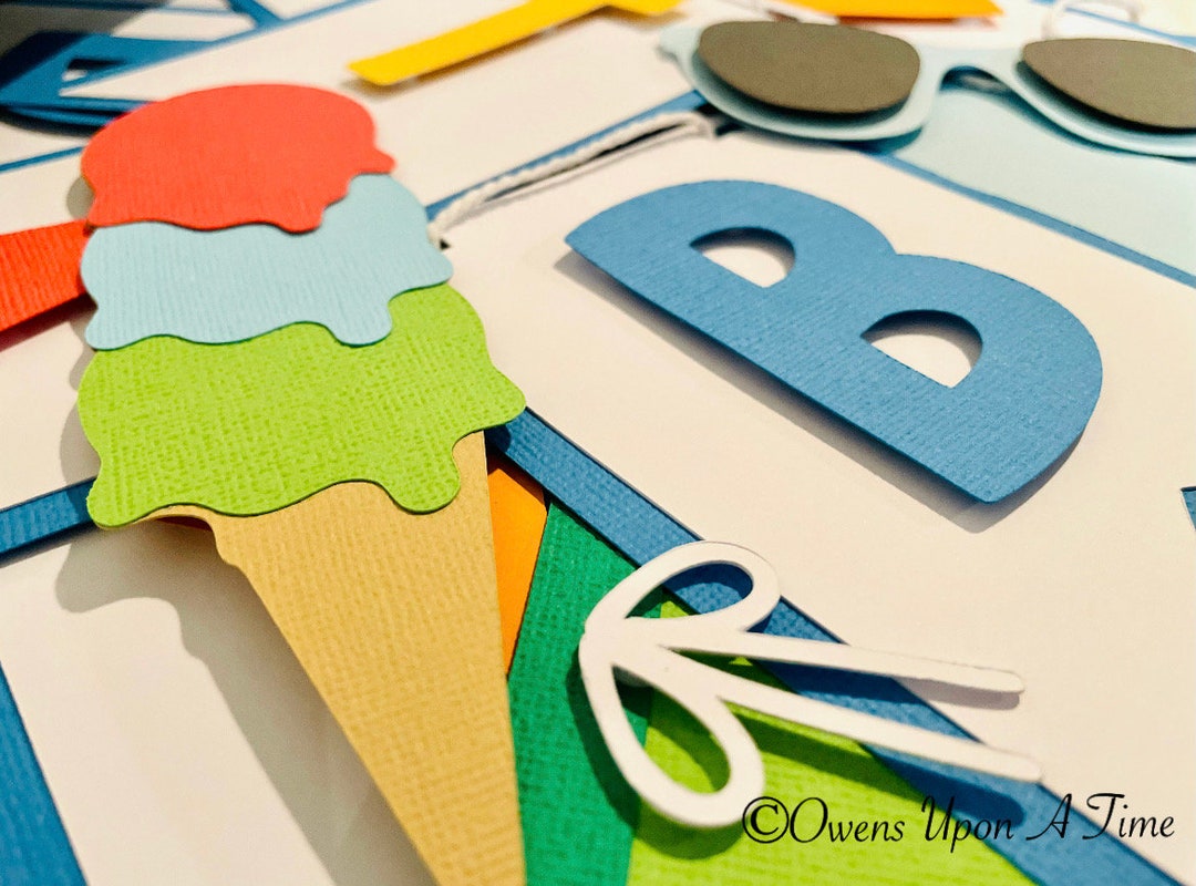 Pool Party Themed Happy Birthday/name/age Banner - Etsy