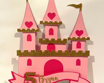 Princess Castle Cake Topper-Custom Princess Topper-Tea Party Decor