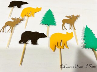 36 Pezzi Topper Per Cupcake A Forma Di Volpe - Decorazioni Torta Per Compleanno A Tema Animali, 4 Stili Diversi Di Volpi