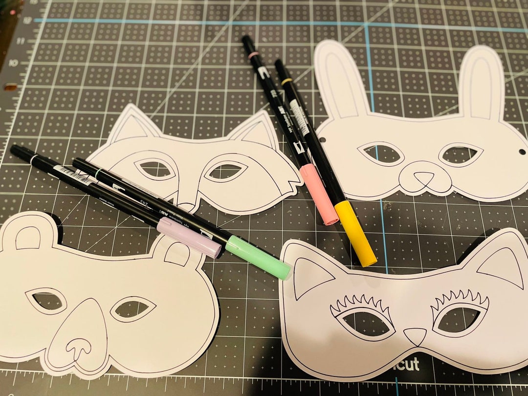 Woodland Theme Mask Party Game Activitywoodland Party Favorfox Mask