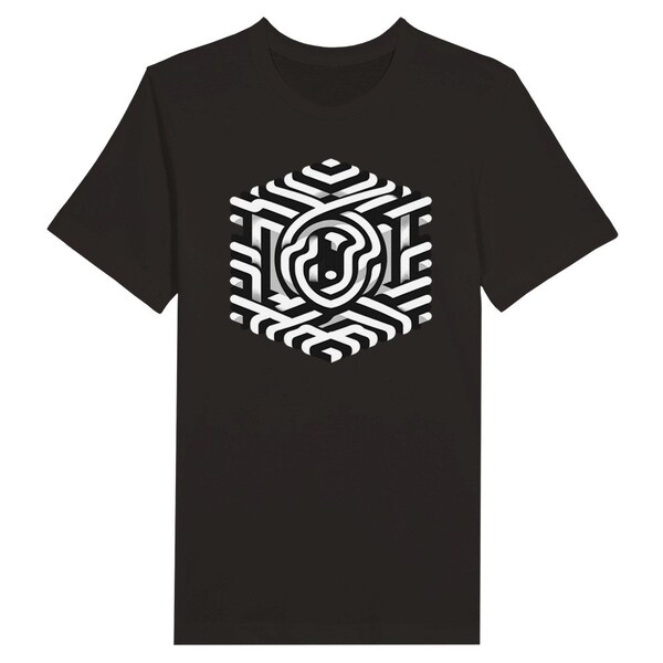 Mesmerize: Black & White Optical Illusion T-Shirt Premium Unisex Crewneck T-shirt