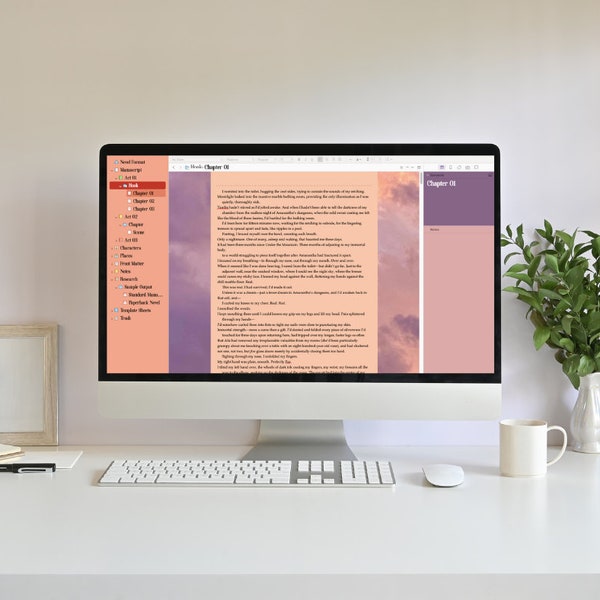 Lavender Skies Scrivener Themes | Barbiecore Theme | Mac OS