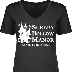 Sleepy Hollow Manor Ladies T-Shirt: Funny Halloween Crewneck