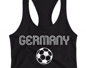 Germany Soccer Ladies Racerback | Country Pride Tank | Soccer Fan Gift