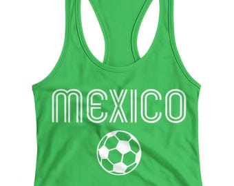 Mexico Soccer Ladies Racerback | Country Pride Tank | Soccer Fan Gift