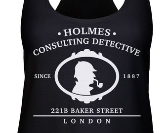 221B Baker Street Ladies Racerback Tank Top - Funny, Pop Culture Shirt