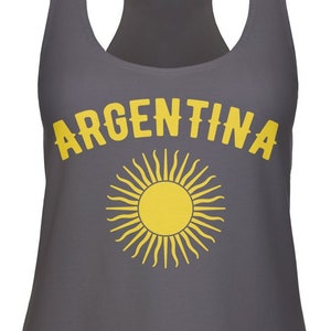 Argentina Coat of Arms Ladies Racerback Tank Top
