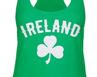 Ireland Shamrock Racerback Tank Top - Irish Pride Jersey