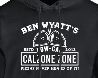 Low Cal Calzone Zone Hoodie Pullover or Crewneck Sweatshirt - Funny, Pop Culture Shirt
