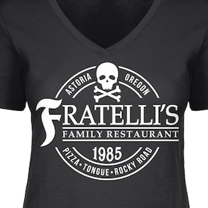 Fratelli&#39;s Family Restaurant Ladies Crewneck or V-neck T-shirt - Funny, Pop Culture Shirt
