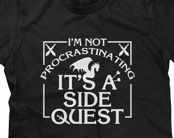 Retro Gamer T-Shirt: Funny Side Quest RPG Fan Gift