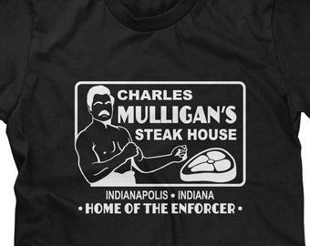 Charles Mulligan's Steakhouse Mens T-shirt or Tank Top - Funny, Pop Culture Shirt
