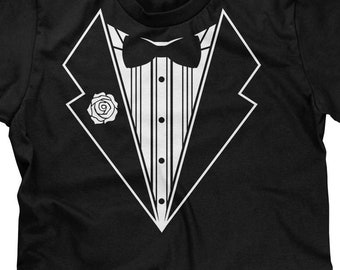 Tuxedo Tee Mens T-shirt  -Funny Shirt, Tux Shirt, Gag Shirt, Ironic Shirt