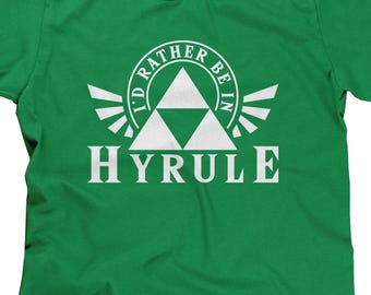 I'd Rather Be In Hyrule Mens T-shirt or Tank Top -Funny, Gamer Shirt