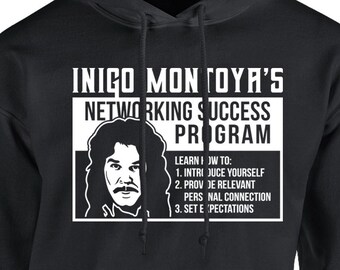 Inigo Montoya Networking Program Hoodie or Crewneck: Funny Pop Culture Sweatshirt