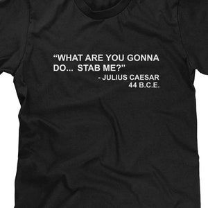 What Are You Gonna Do... Stab Me? Julius Caesar 44 B.C.E. Mens T-shirt or Tank Top -History Humor, Funny Shirt, Slogan Shirt