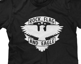 Rock Flag And Eagle Mens T-shirt or Tank Top -  Funny, Pop Culture Shirt