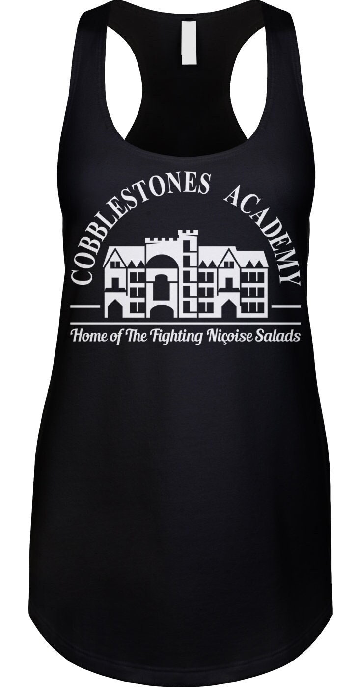 Cobblestones Academy  Ladies Racerback Tank Top -Funny, Pop Culture