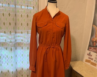 Vintage 1970s Dress Orange