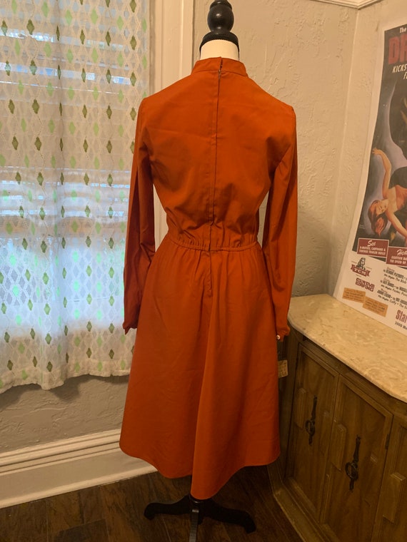 Vintage 1970s Dress Orange - image 2