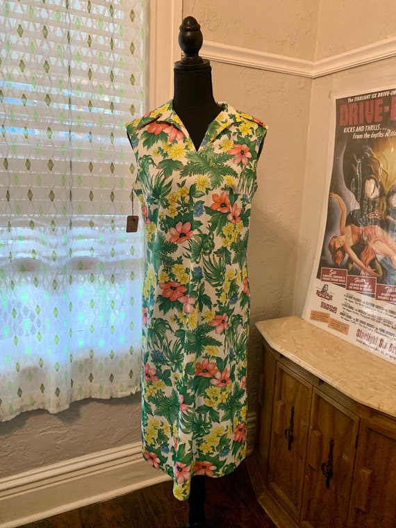 1970s Vintage Dress Floral - image 1