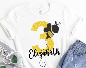 Sweet To Bee Three Birthday Shirt - Bee Birthday Shirt - Sweet Bee Birthday - Queen Bee Shirt - Bee Day Shirt - Bee Birthday - All Ages